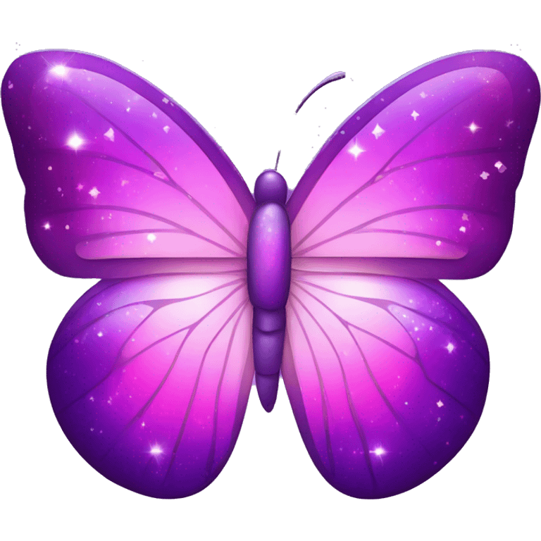 Purple-Shiny-Gem-Crystal-Glitter-Nebula-Gradient-Sparkle-Stars-Glossy-Butterfly emoji