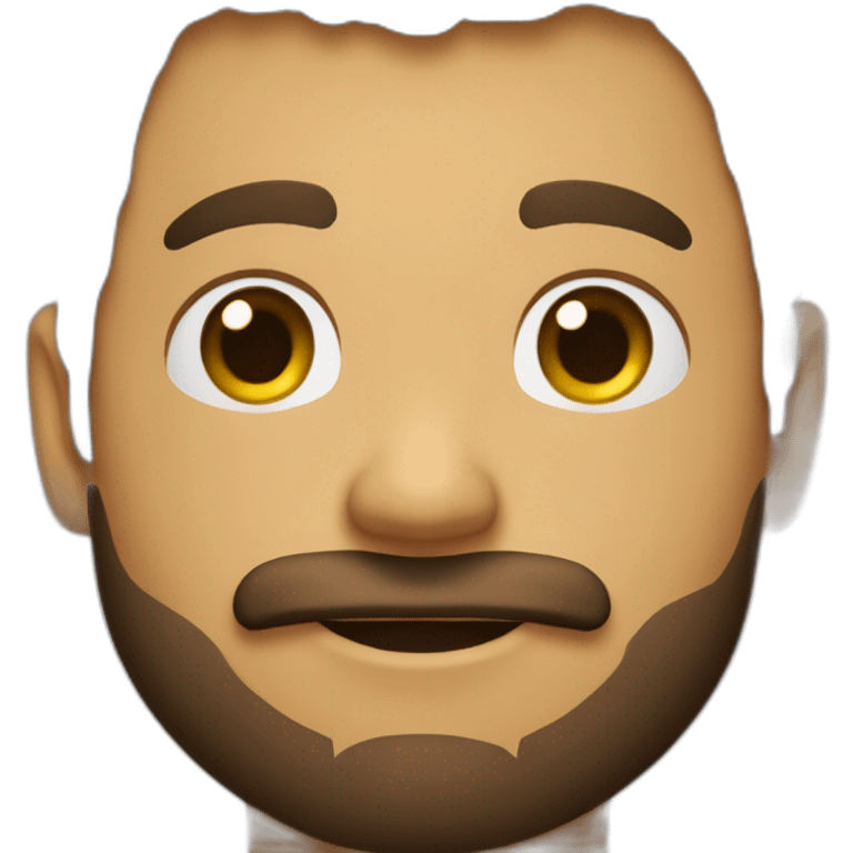 Chico con barba y pelo rizado emoji