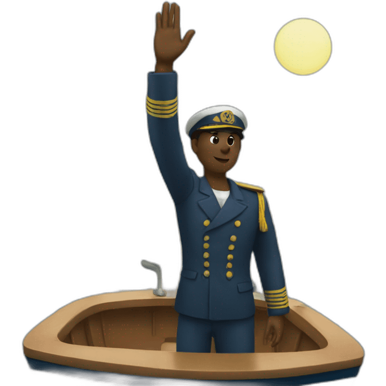 salute on a boat emoji