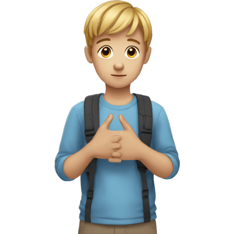 boy with webbed fingers emoji