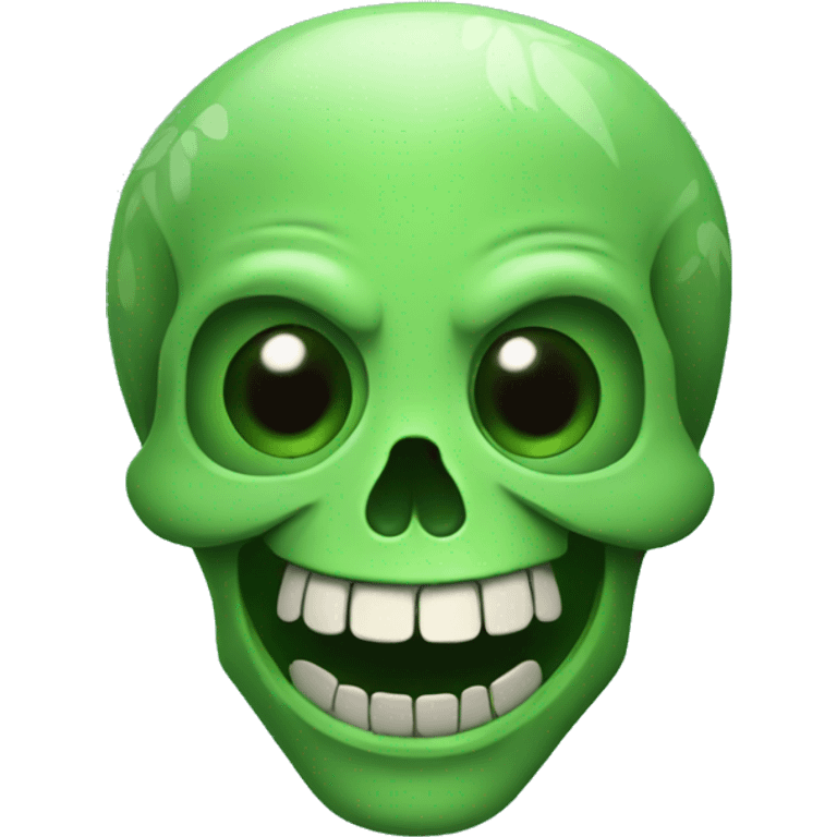 happy green skull emoji