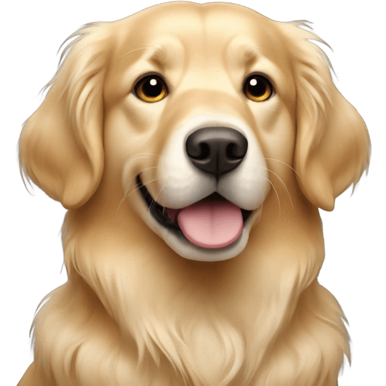 Light fur golden retriever  emoji