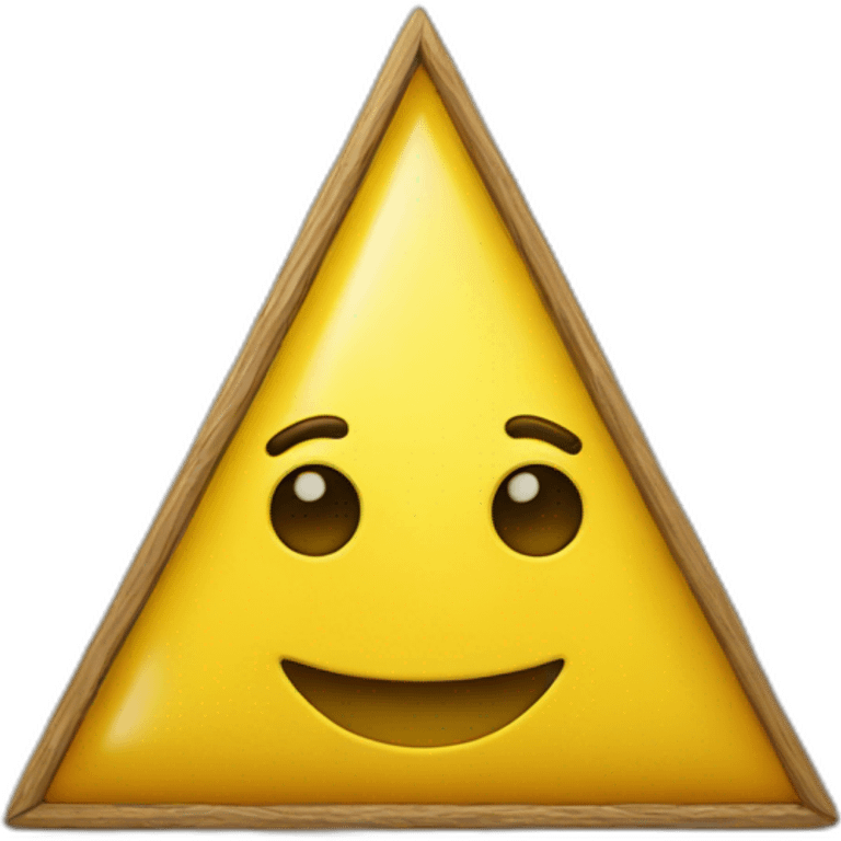 Yellow smiley face triangle emoji