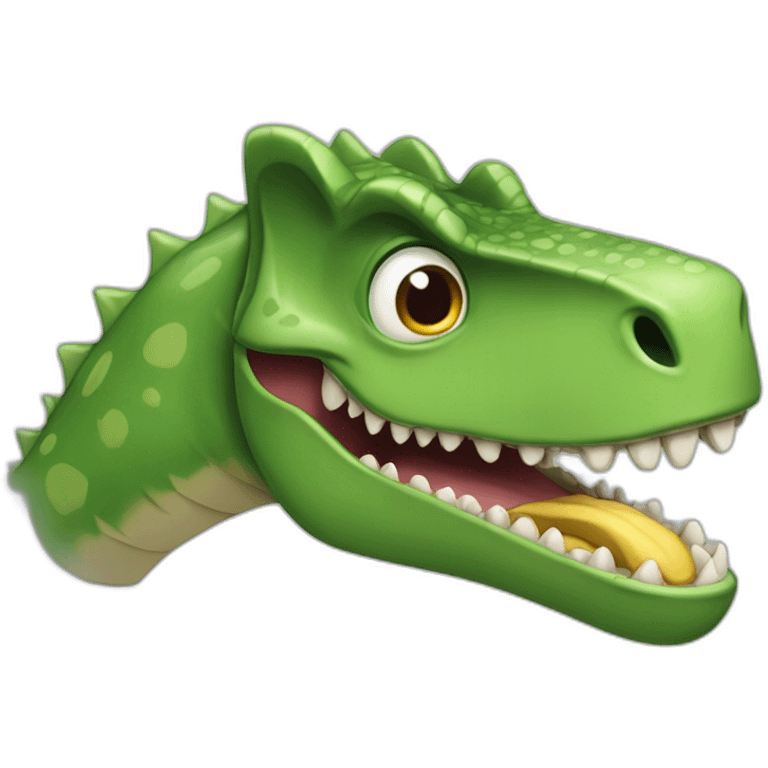 Cara dinosaurio reir dientes emoji