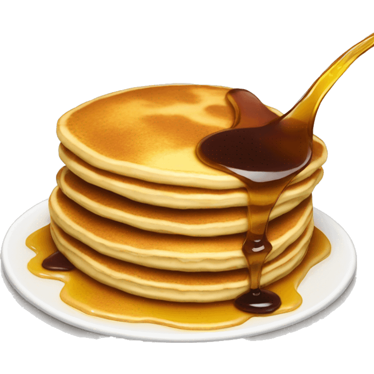 Pancakes with a honey drip on it emoji