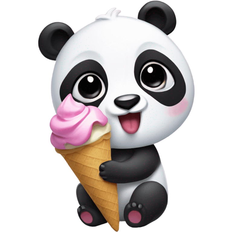 Panda eating ice cream that’s gay emoji