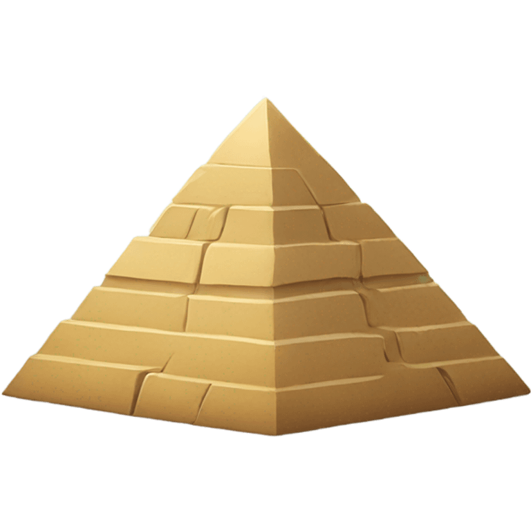 Pyramid with a sad face emoji