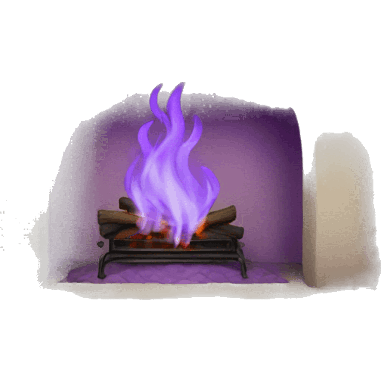 fire place with purple smoke emoji