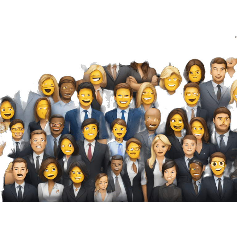 a team of 20 sales agents wearing headsets emoji