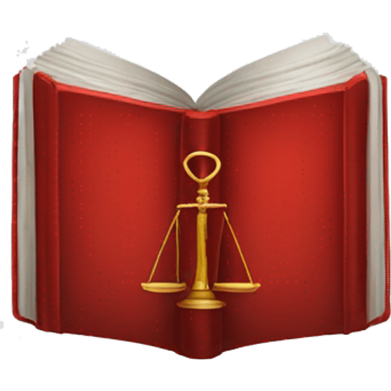 Red book with law symbol  emoji