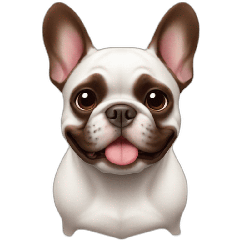 french bulldog chocolate emoji