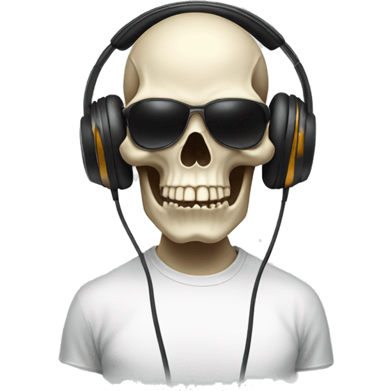 Skull with headphones emoji