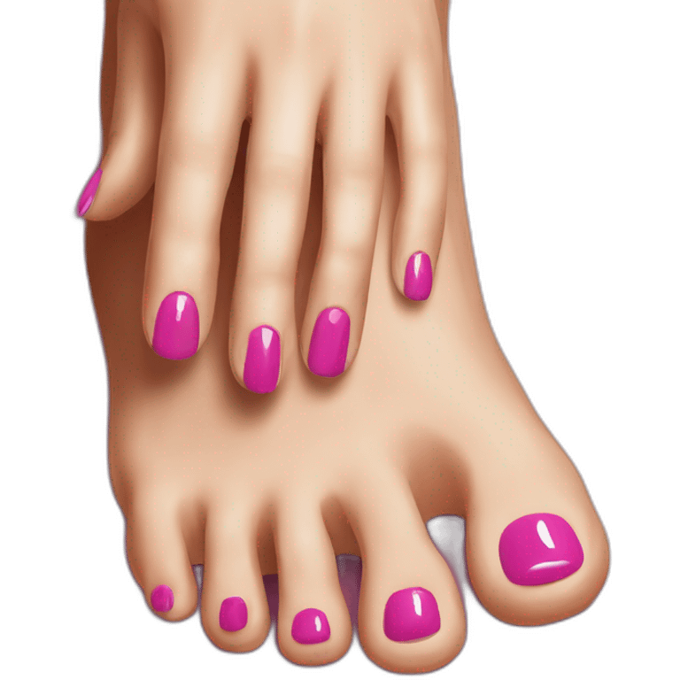 woman  greek feet nail polish emoji