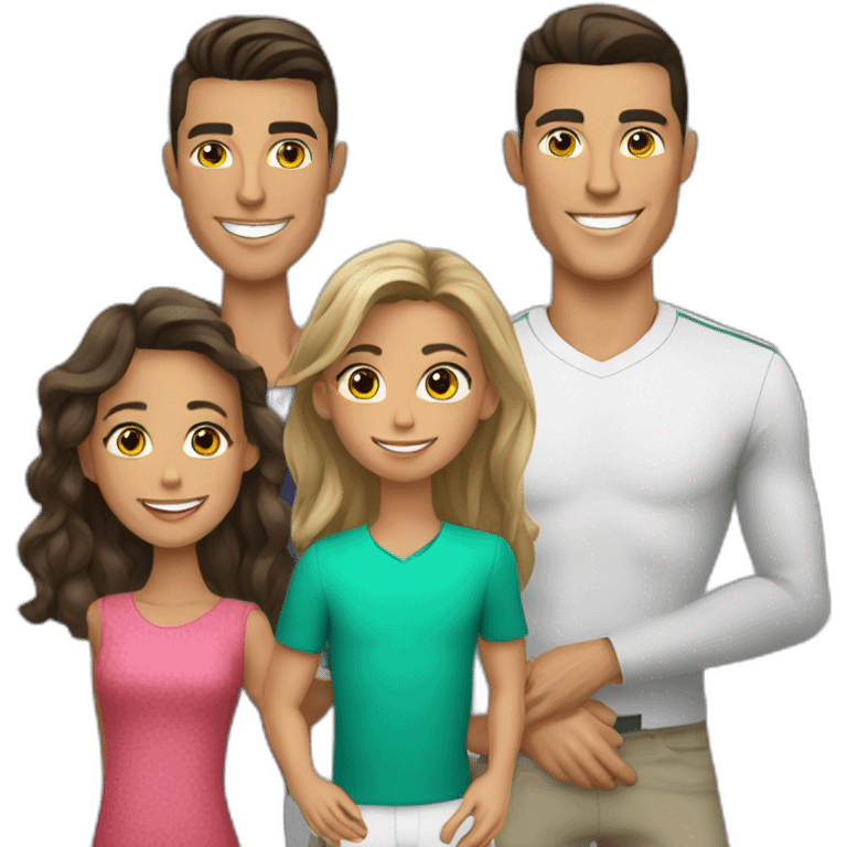 cristiano ronaldo con su familia emoji