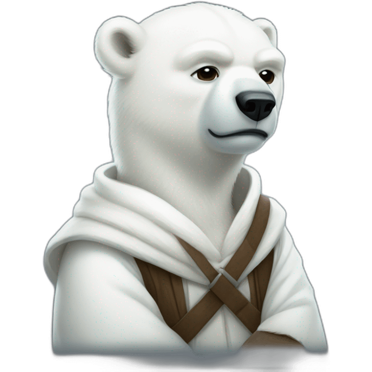 A polar bear jedi emoji