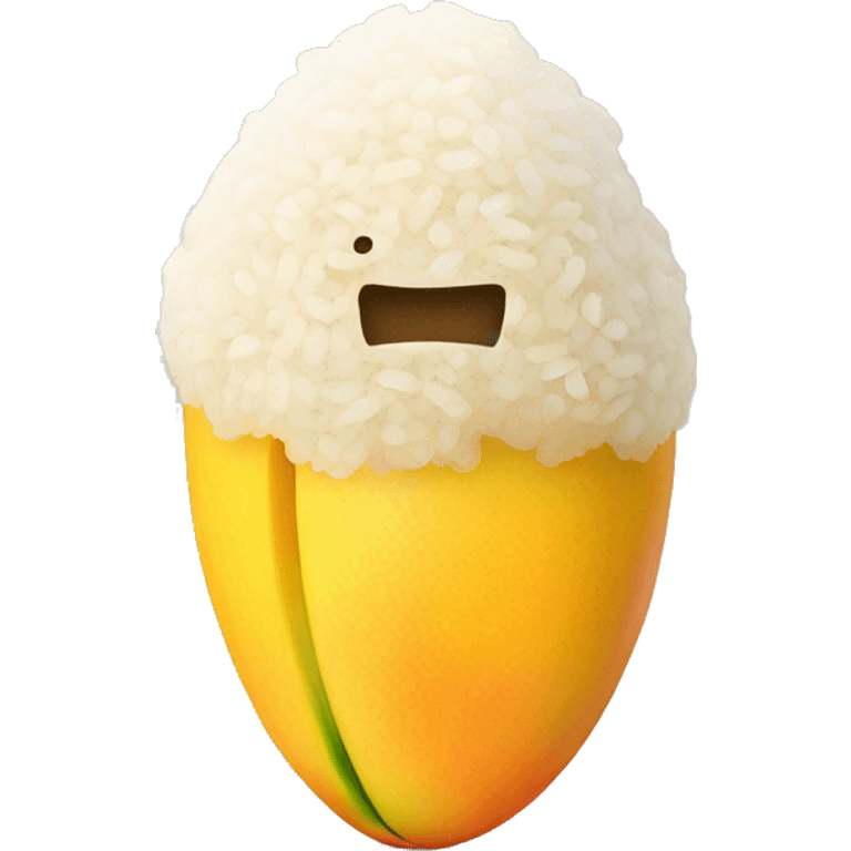 Mango sticky rice emoji