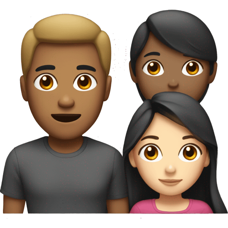 three girls (one latina one white one black) and one gay filipino man emoji