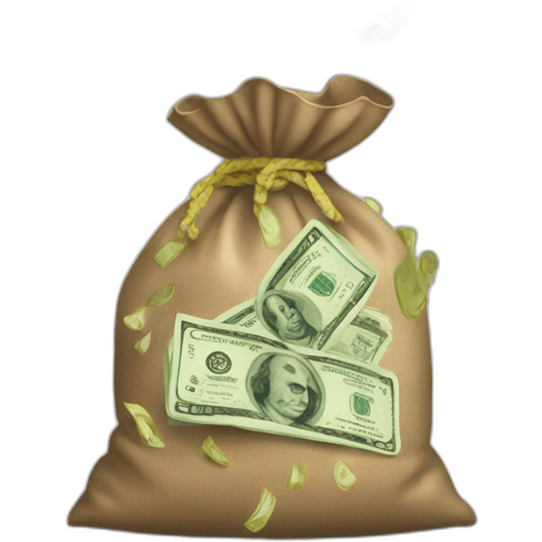  money spilling from a bag emoji