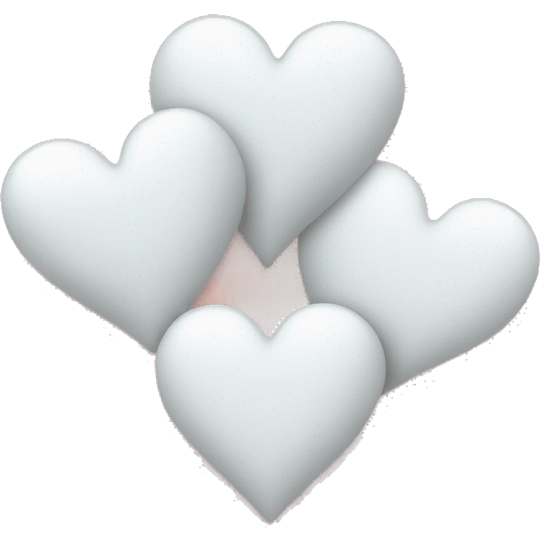 Three white hearts emoji