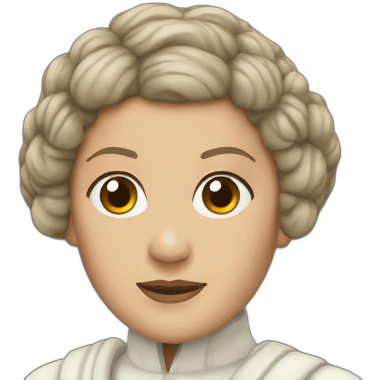 Leia menant emoji