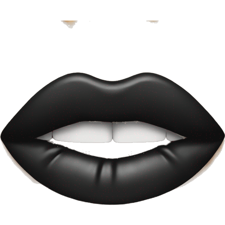 Black lipstick kiss mark emoji