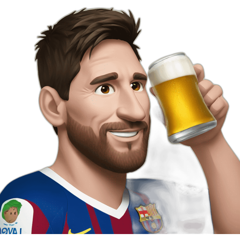 messi-drinking-beer emoji