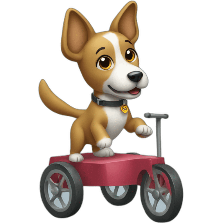 dog on wheels emoji