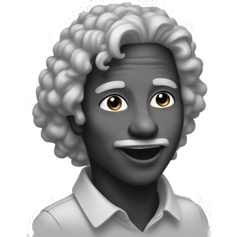 realistic black and white drawi emoji