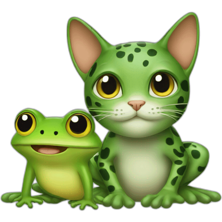 Cat & frog emoji