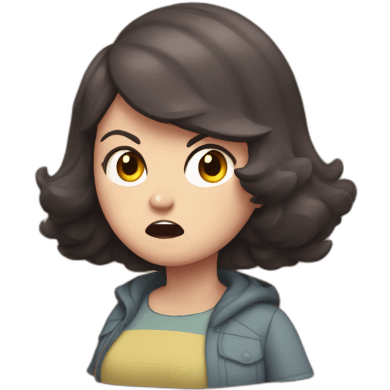 Mable from Gravity falls is extremely angry emoji