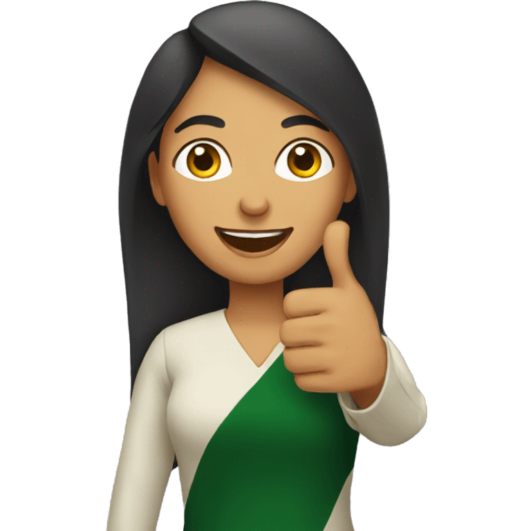 A PAKISTANI WOMAN WITH THUMBS UP emoji