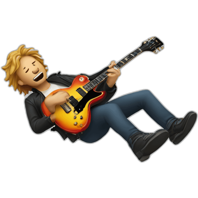 Guitarist falling over emoji