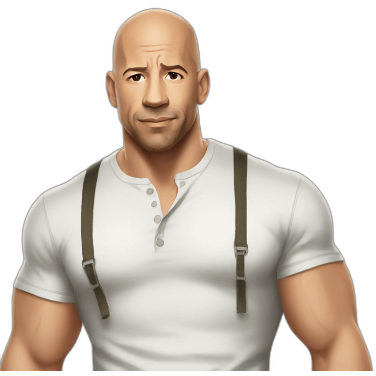 vin diesel cartoon wearing henley  emoji