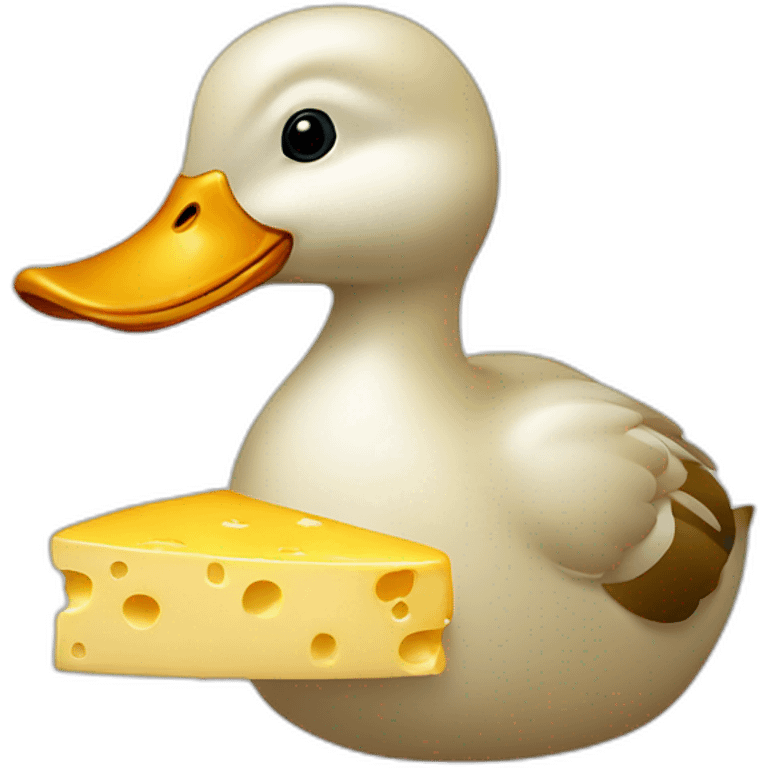 duck eating cheese emoji