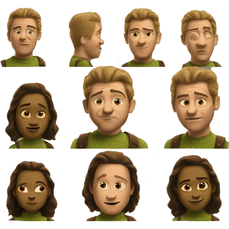 Handsome in shrek movie emoji