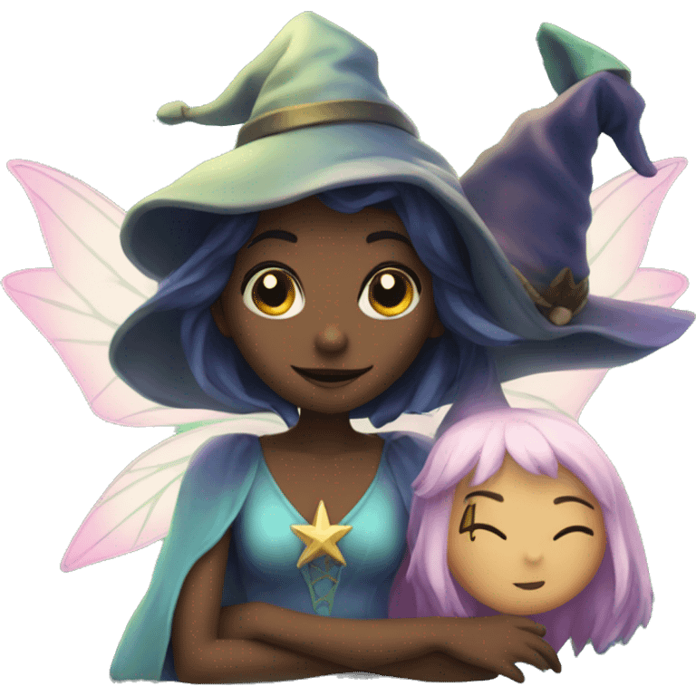 fairy and witch that hexing emoji