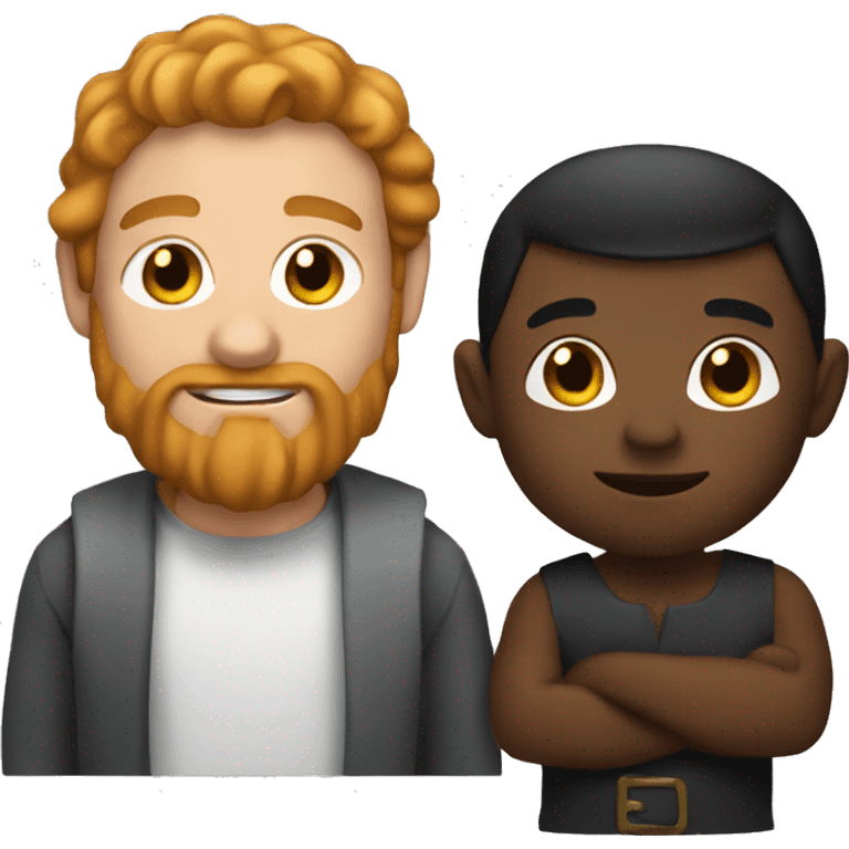  man holding black dwarf emoji