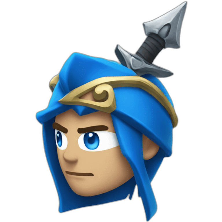 Blue Link with sword emoji