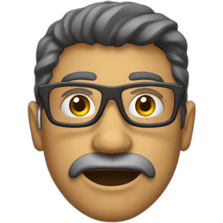 Hombre trigueño gafas emoji