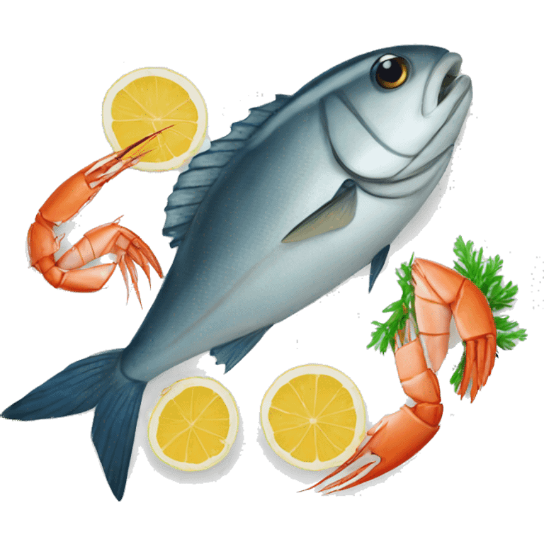 Seafood plate emoji