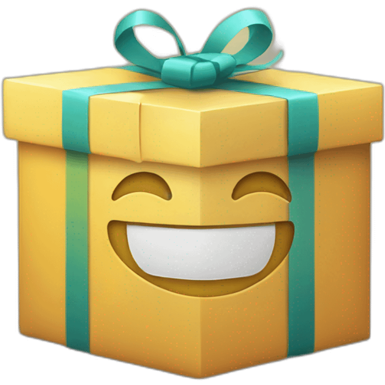 gift box with smile emoji