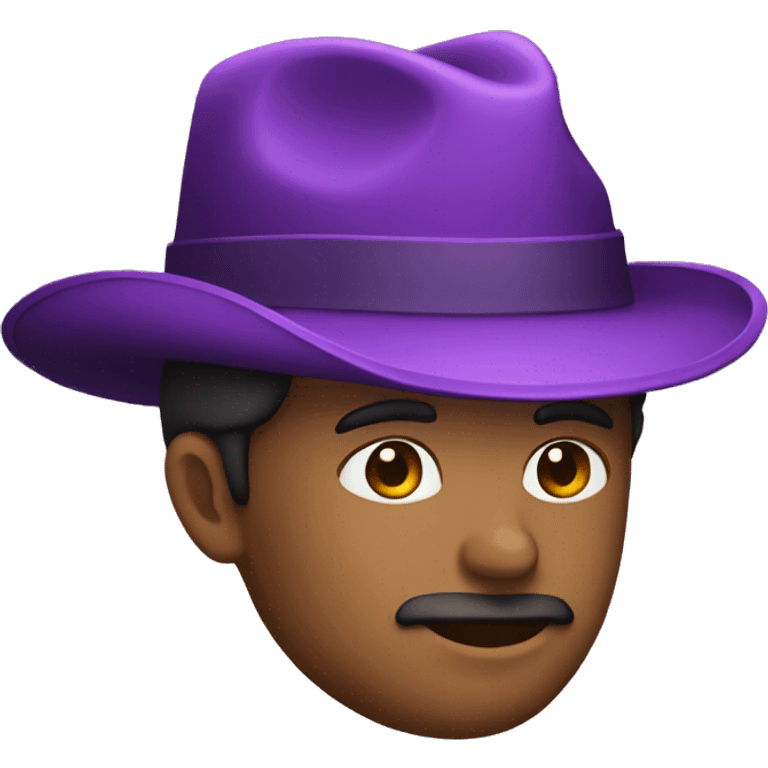 purple fedora without face emoji