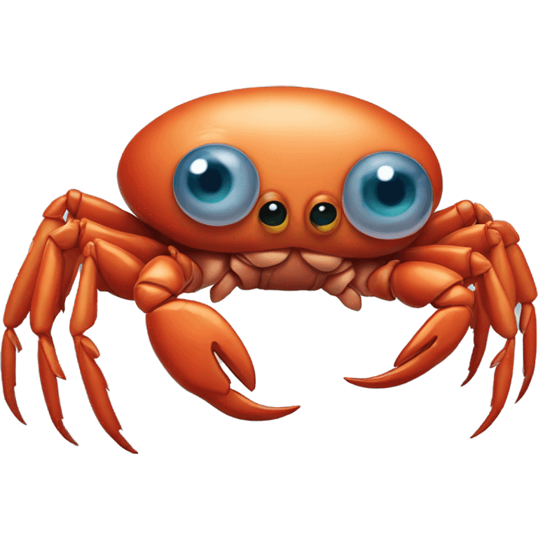 Crab with eyeballs emoji