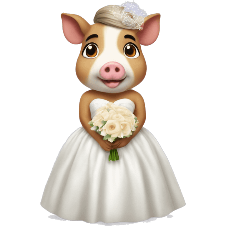 A guinie pig in a wedding dress emoji