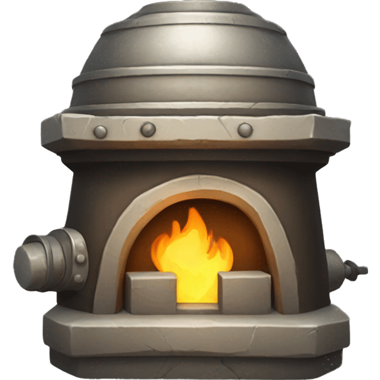 A alchemy furnace emoji,like shopify logo that creates money  emoji