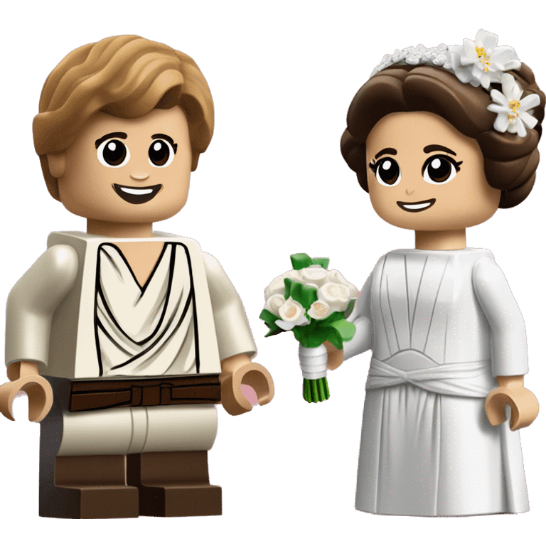 Lego Princess Leia and Anakin  Skywalker get married then have kids together.  emoji