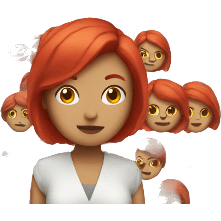 lady with red bob emoji