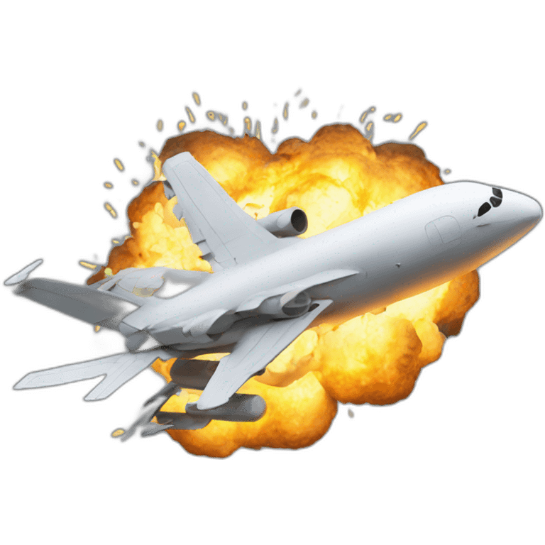 exploded aircraft emoji