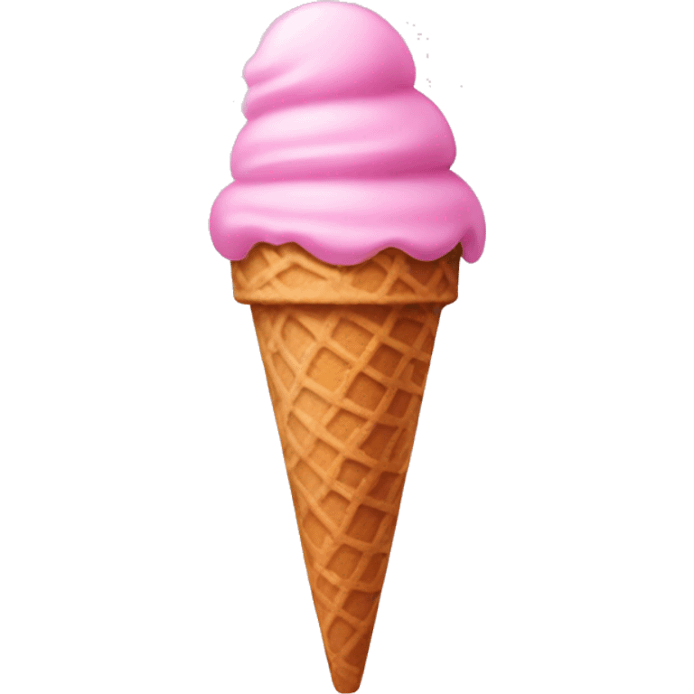 Pink ice cream cone emoji