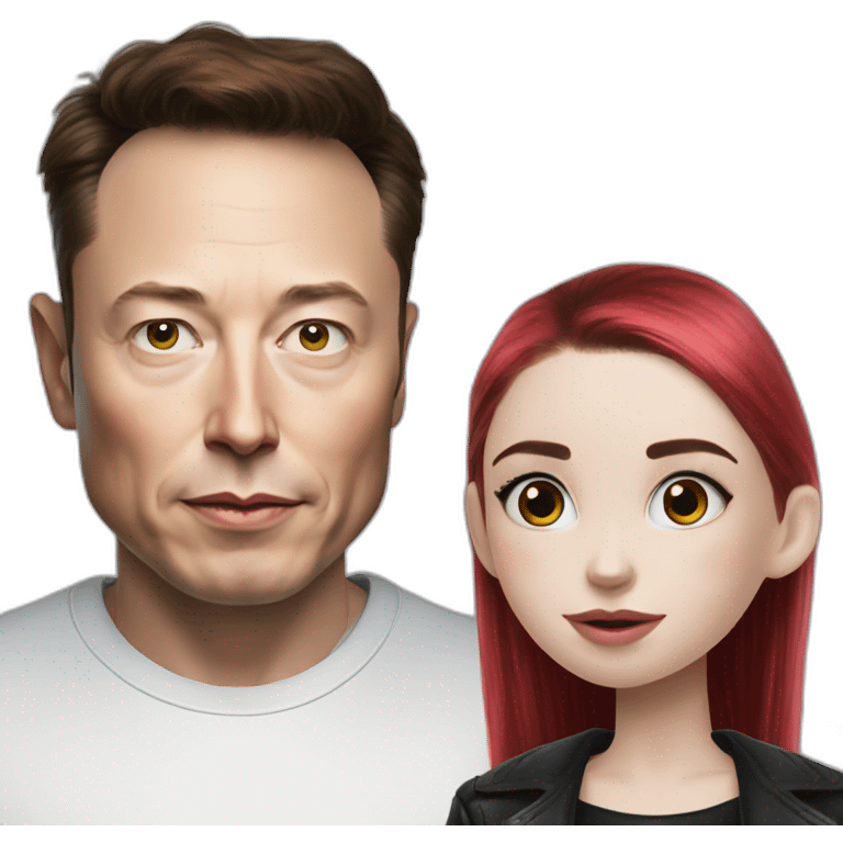 Elon musk and grimes emoji